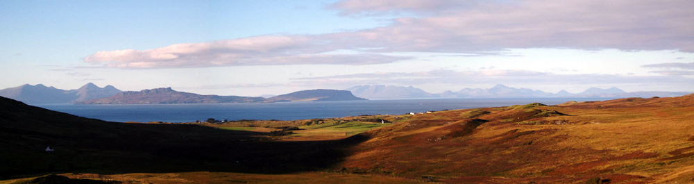 Views on route to Air an Oir Self catering holiday house Ardnamurchan Scotland