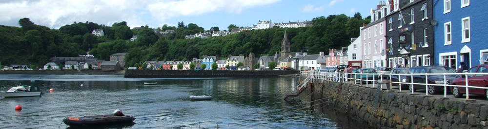 Trip to Tobermory while staying at Air an Oir holiday house Ardnamurchan Scotland