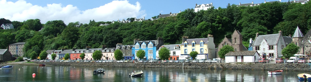 Trip to Tobermory while staying at Air an Oir holiday house Ardnamurchan Scotland