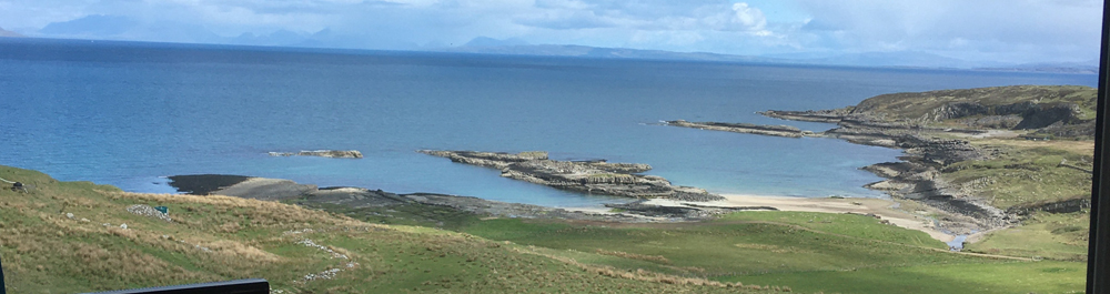View from living room at Air an Oir Ardnamurchan Scotland