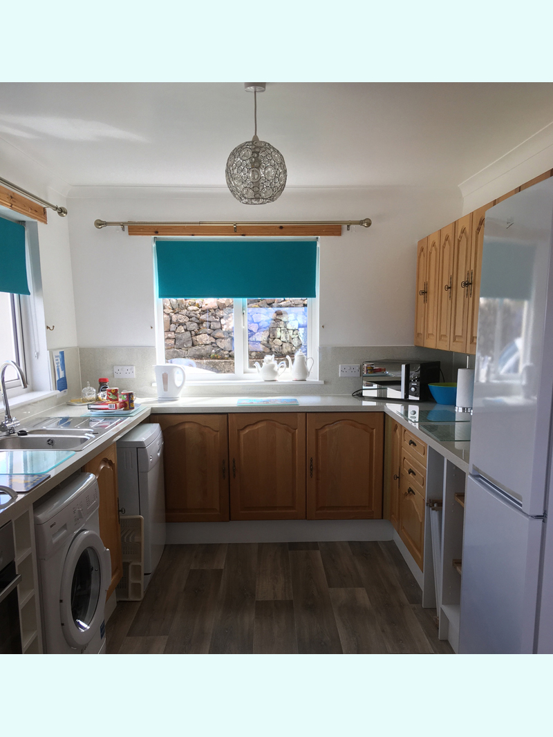 Kitchen at Air an Oir holiday house for adults only in Ardnamurchan Scotland