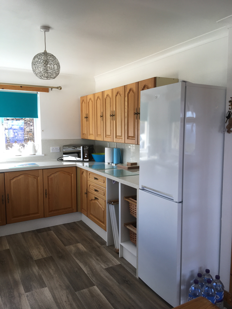 Kitchen at Air an Oir holiday house for adults only in Ardnamurchan Scotland