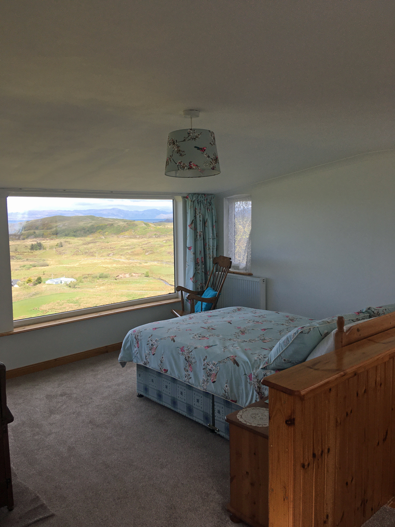 Upstairs Bedroom at Air an Oir holiday house in Ardnamurchan Scotland
